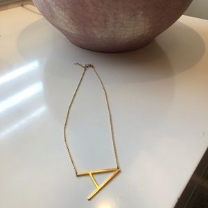 Dainty “A” Necklace